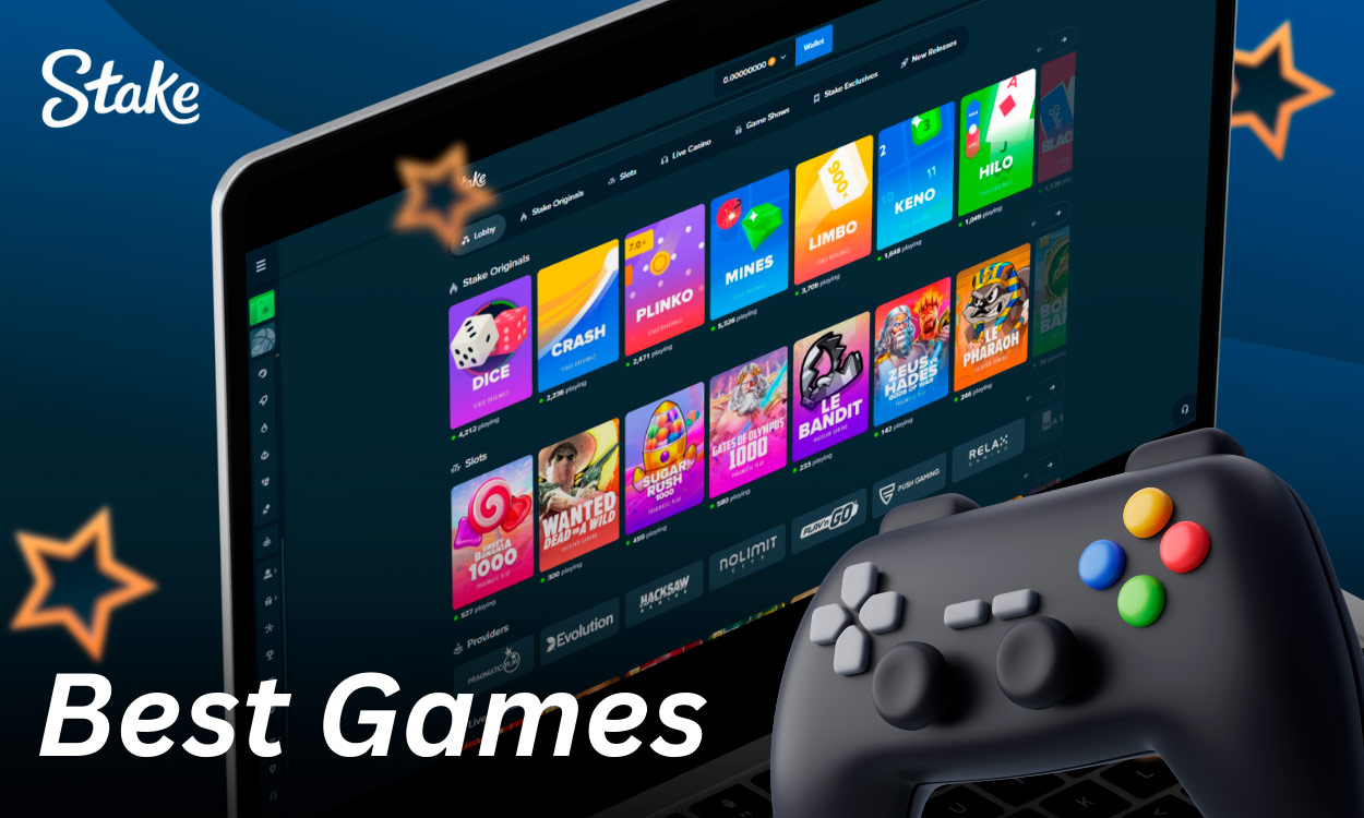 Stake offers a wide range of games